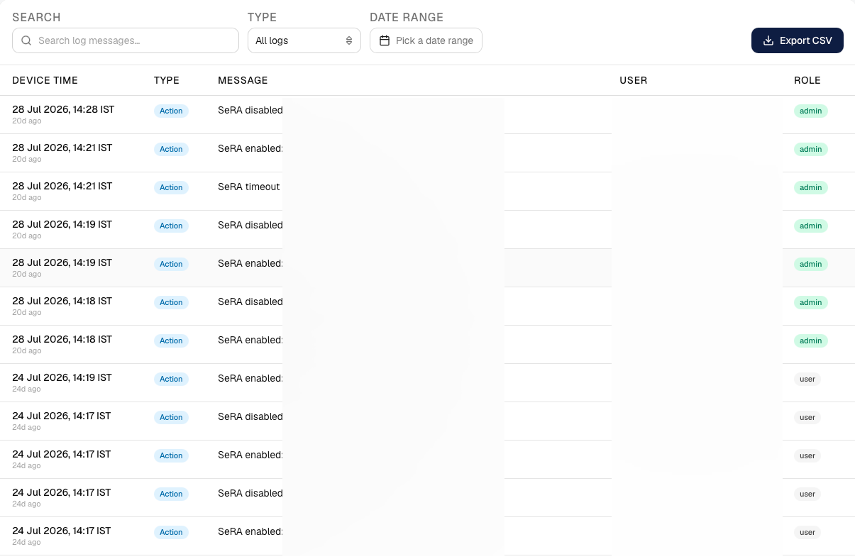 The Live3 audit log